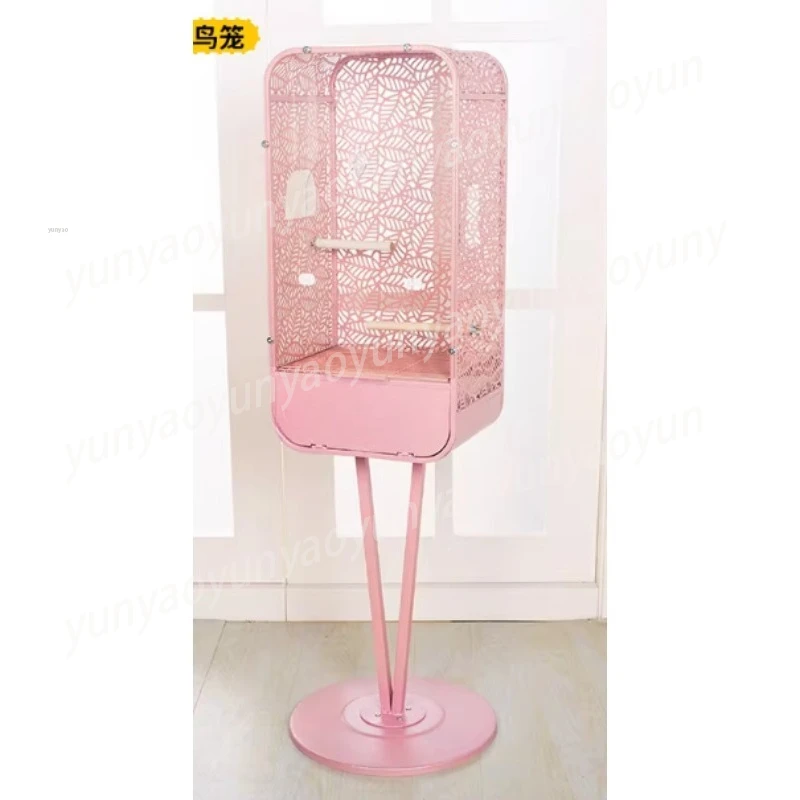 

Акриловая клетка-вилла для попугаев, просторный вольер с защитой от разлетающихся предметов и декорацией для корелл, волнистых попугайчиков и средних птиц