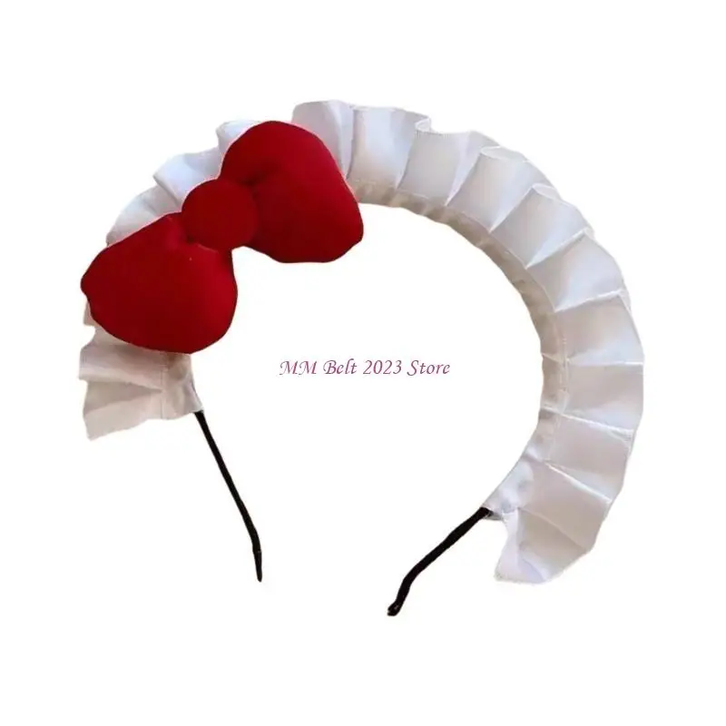 

49ME Women Hairbands Festive Ruffle Birthday Party Photo Props for Washing Face