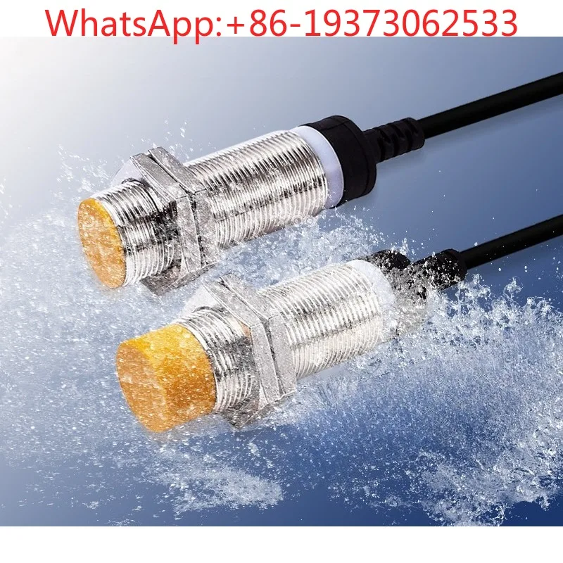 Long-distance Proximity Switch M18 Metal Induction Switch Sensor, Cylindrical Induction Limit Detector, 24V