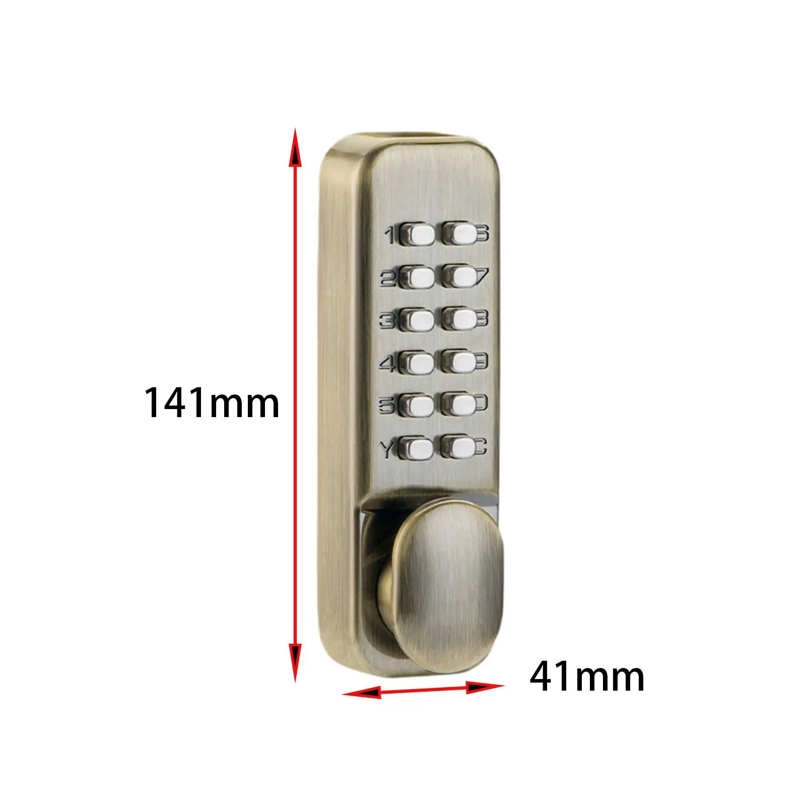 Mechanical Door Lock Waterproof Password Mechanical Keypad Door Lock Keyless Door Lock for Office Kitchen Hotel Balcony Outdoor