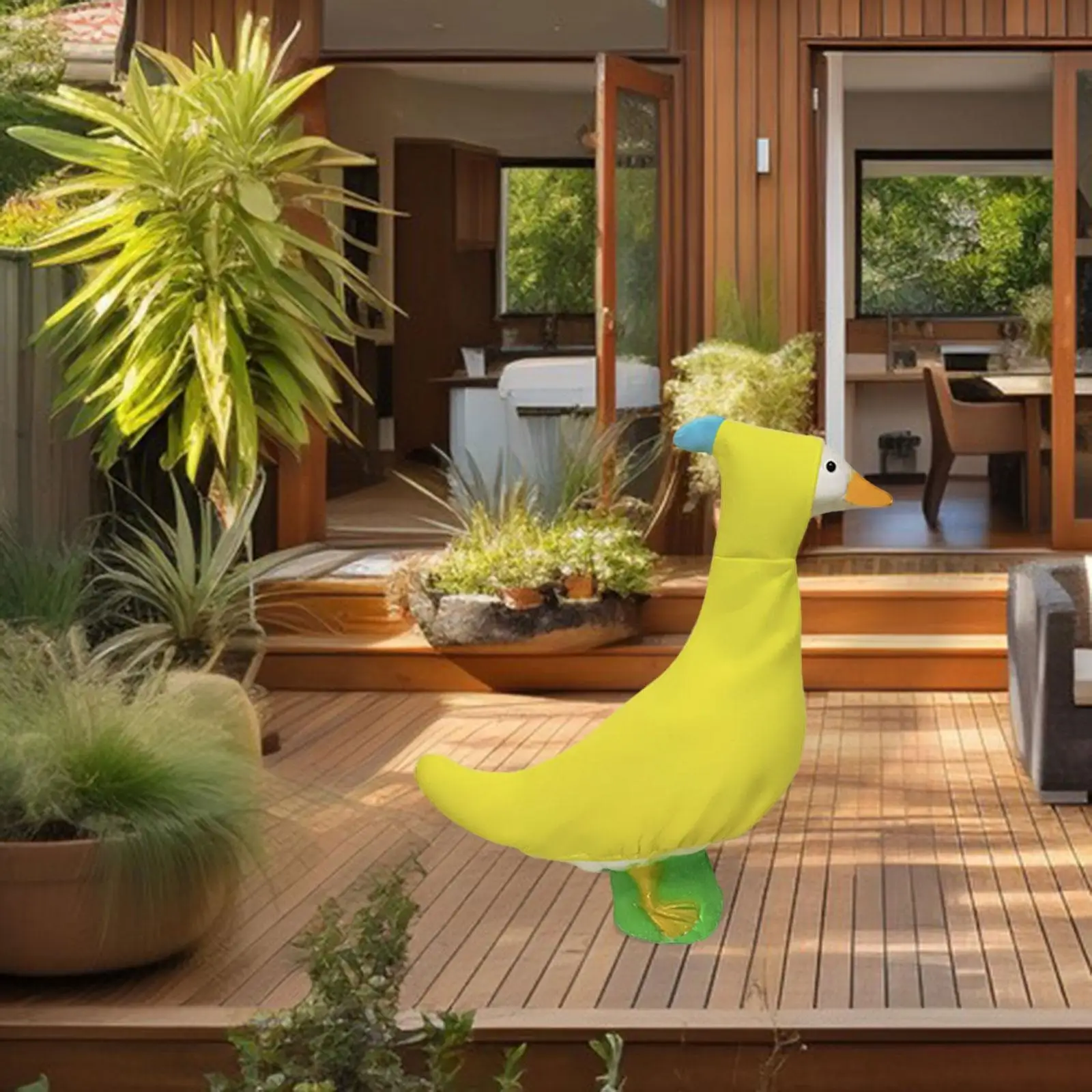 تمثال أوزة الشرفة، زينة ديكور موسمية لعيد الميلاد في الخريف #3