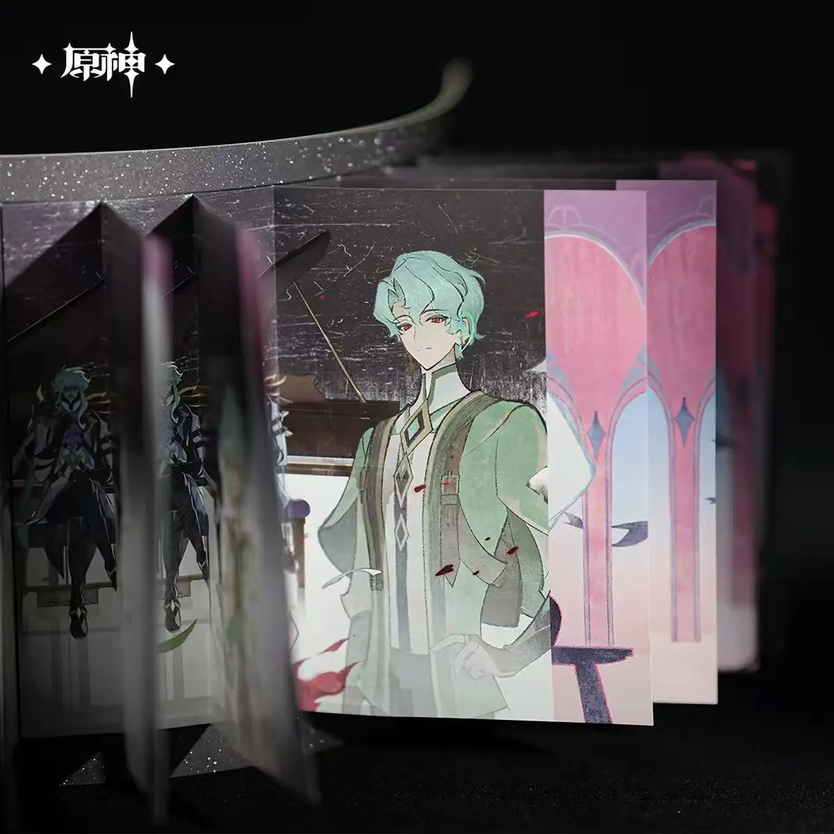 Producto Oficial miHoYo Genshin Impact, Il Dottore, Folleto de Doble Cara, Mercancía del Juego, Regalo Navideño, Adorno de Cosplay
