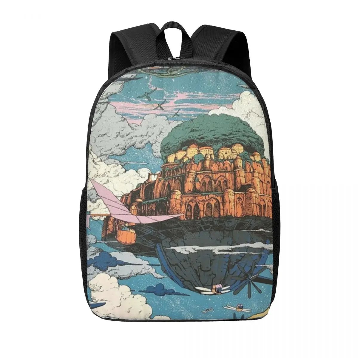 

Miyazaki The Castle In The Sky Robot Woman Backpacks Boys Girls Bookbag Children School Bags Portability Rucksack Shoulder Bag