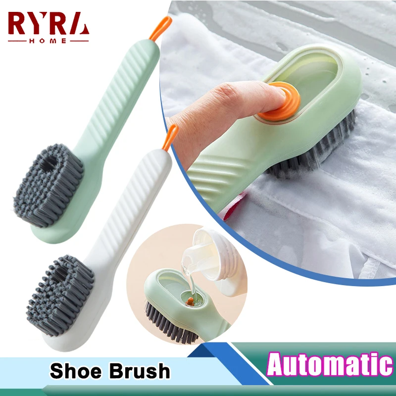 Shoe Brush Automatic Liquid Discharge Deep Cleaning Soft Bristles Laundry Cleaning Brush For Daily Use Household Cleaning Tool