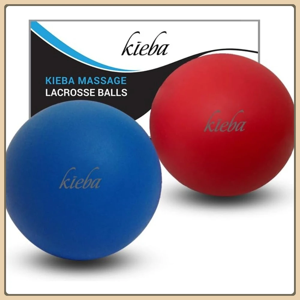 

Набор из 2 массажных шариков для лакросса — твердая миофасциальная терапия, триггерная точка, мышечные узлы и терапия для йоги (синий и красный)