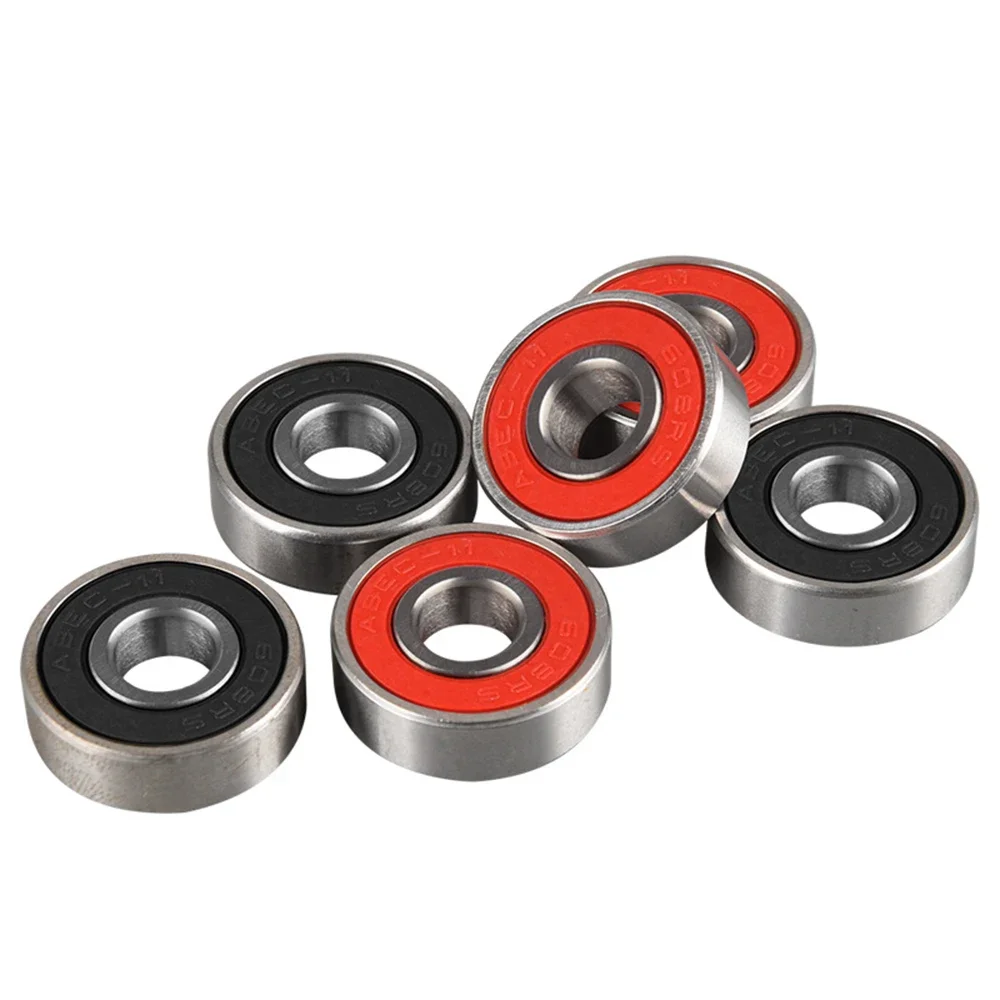 8Pcs ABEC-11     Roller Skate Wheel Bearings High Temperature Bearing Steel   High Speed Skateboard Scooter Bearing