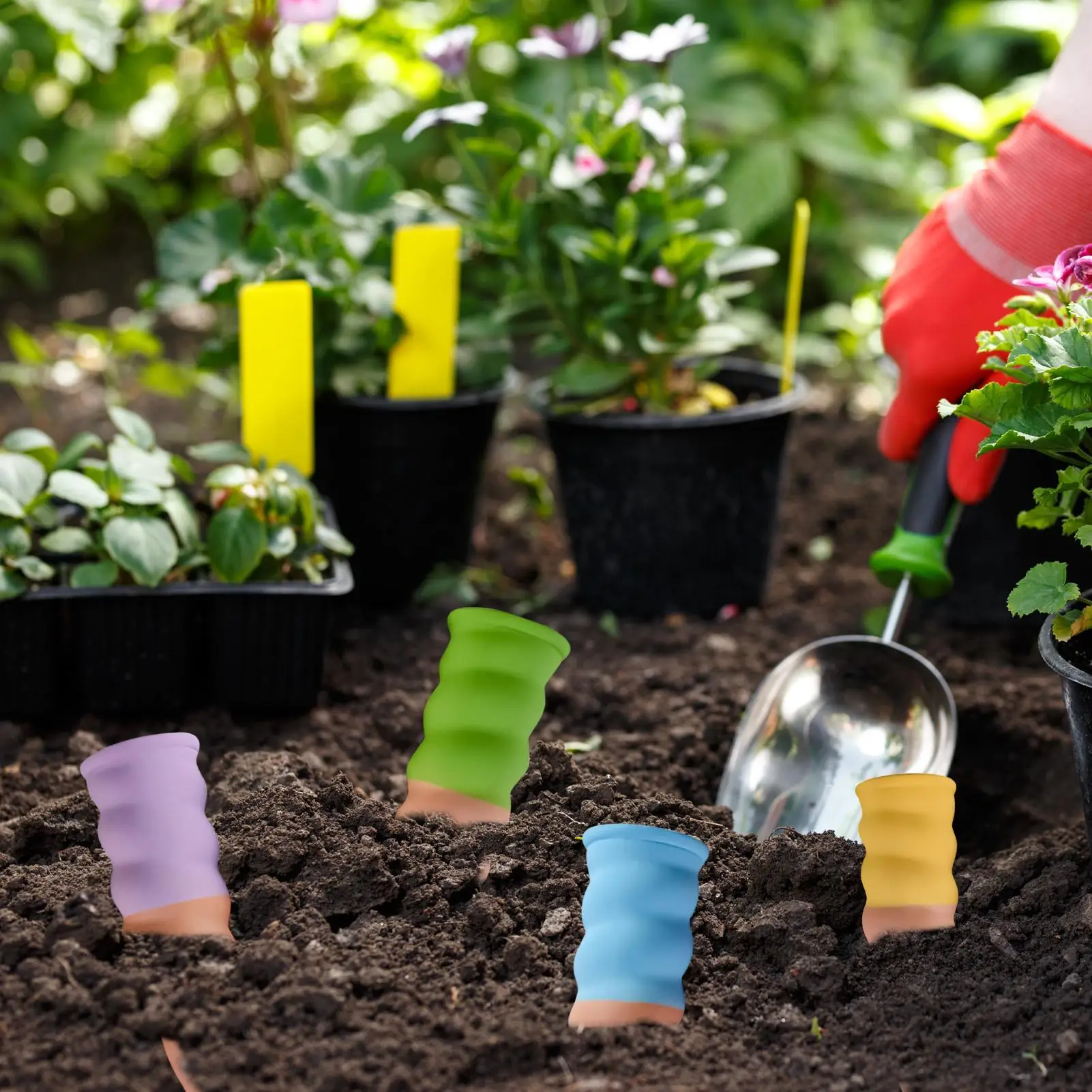 Watering Spike Set Of 4 Self-Watering Stakes For Outdoor Slow Release Inserts Supplies For Gardening Indoor Outdoor House Jardin
