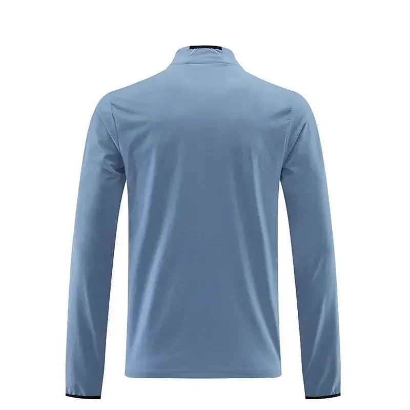 เสื้อแจ็กเก็ตวิ่งมาราธอนของผู้ชายแห้งเร็วระบายอากาศดีเสื้อคลุมแบบมีซิปแห้งเร็วสำหรับคอตั้งออกกำลังกายในฤดูหนาว