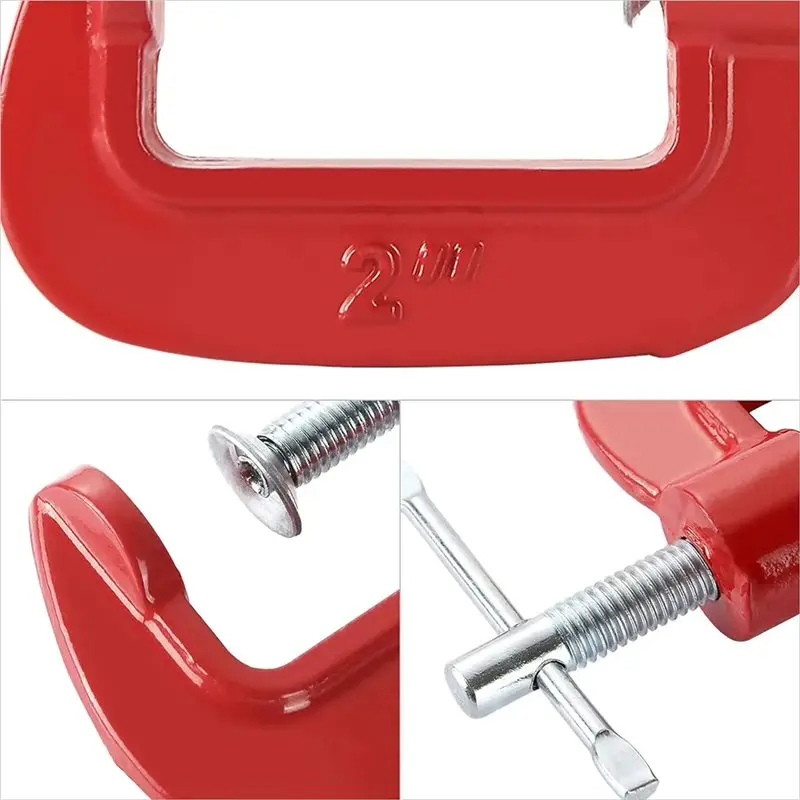 [NEWA08R】 Multi-Size Adjustable C-Clamp Set(3-Piece)- For Woodworking Clamp Assortment For Woodworking And Furniture Repair
