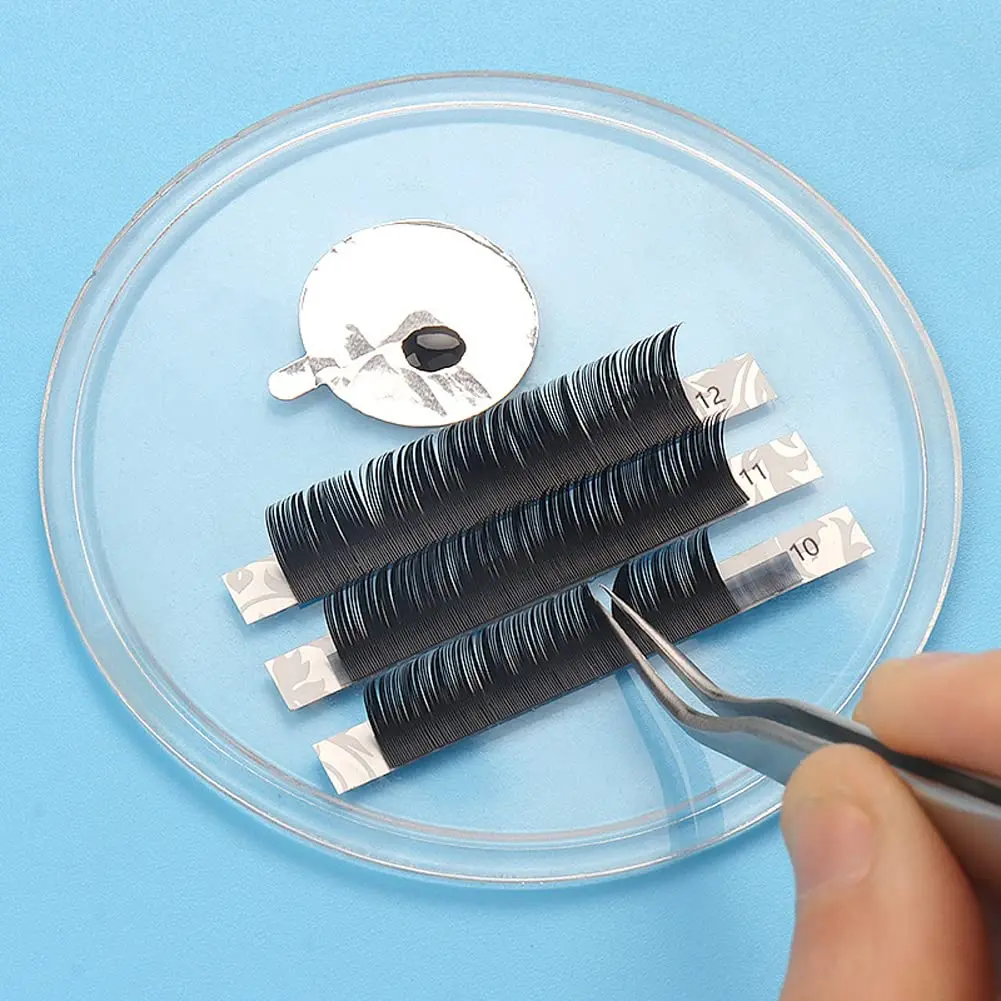 Almohadillas de extensión de pestañas profesionales, soporte redondo de silicona para injerto de pestañas postizas, paleta, almohadilla para la frente, herramienta de belleza, 2 uds.