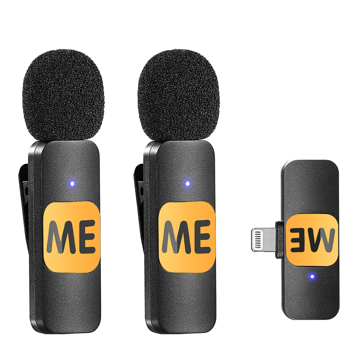 

ME Mic-S Wireless Lavalier Microphone Noise Cancelling Audio Video Recording for iPhone/iPad/Android Live Game Broadcast Vlog