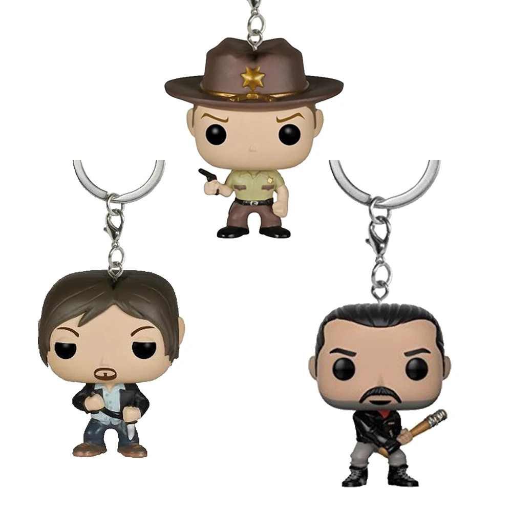 The Walking Dead Negan, Friday The 13th JASON VOORHEES, Figuras de Ação, Rick Grime, Daryl Dixon, Brinquedos Chaveiro, Figuras de Brinquedo, Presentes