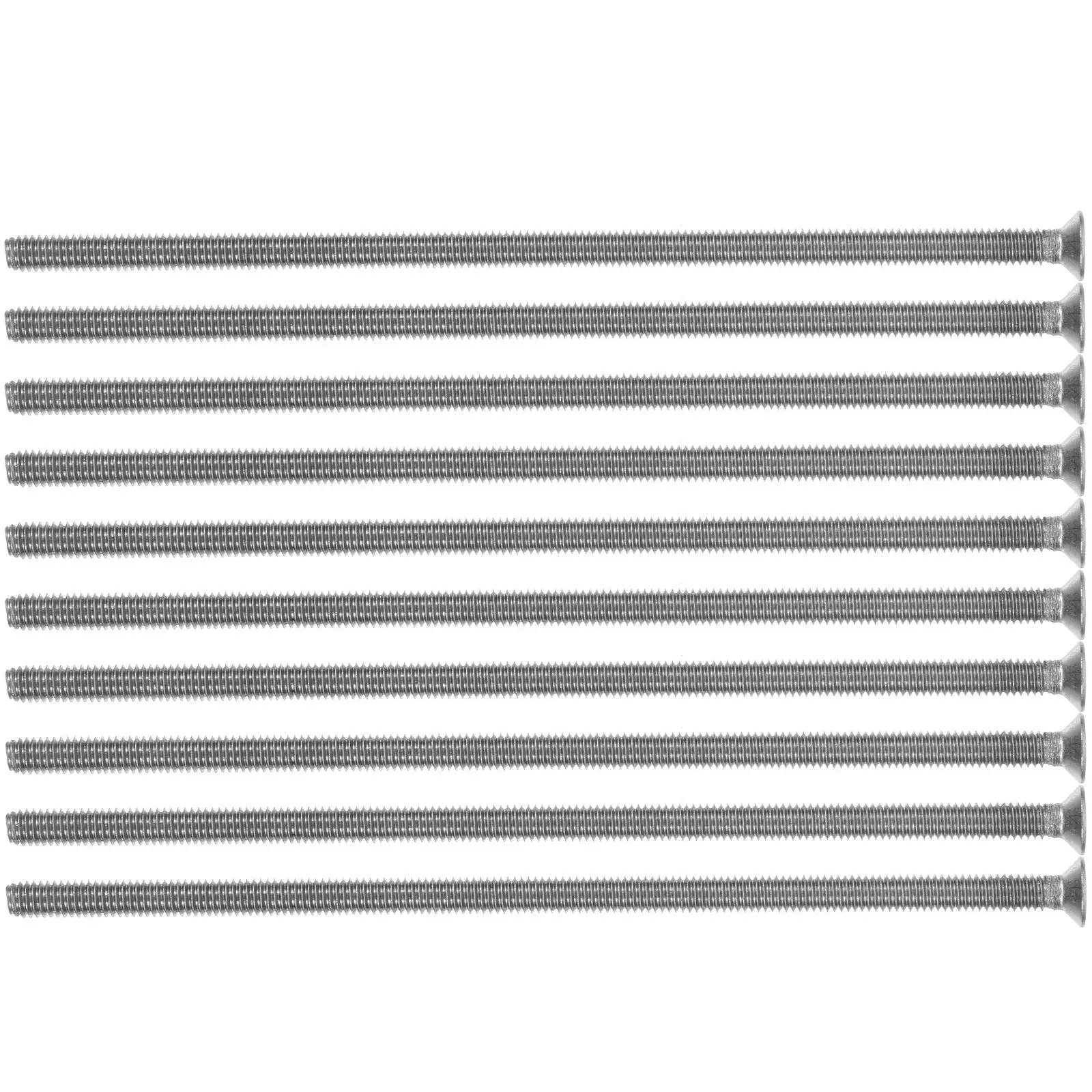 

10 Pcs Screws Extended Long for Electrical Outlets Flat Cover Wall Plate Silver Baby