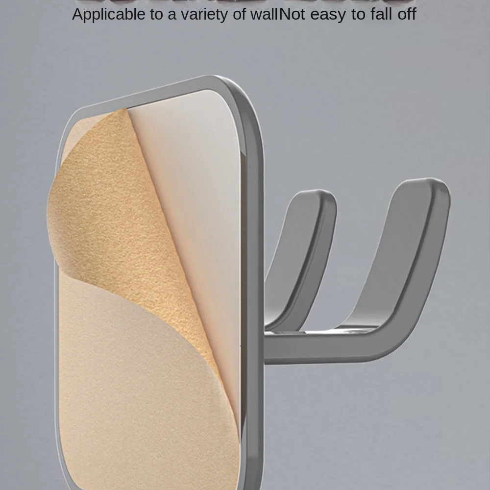 3pcs Adhesive Plug Hook Stand Plug Storage Rack Wall-mounted Kitchen and Bathroom Hook Multi-purpose Mobile Phone Charging Rack