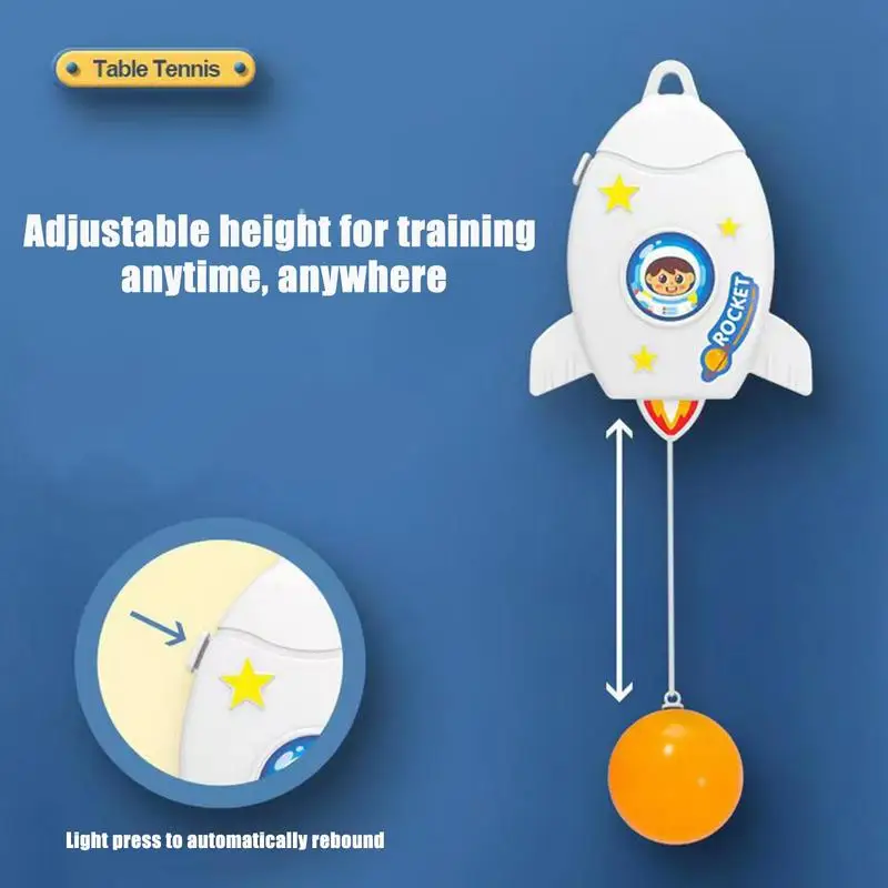 Table Tennis Trainer Toy Suspended Astronaut Children Table Tennis Training Games Parent Child Training Device Pingpong Trainer