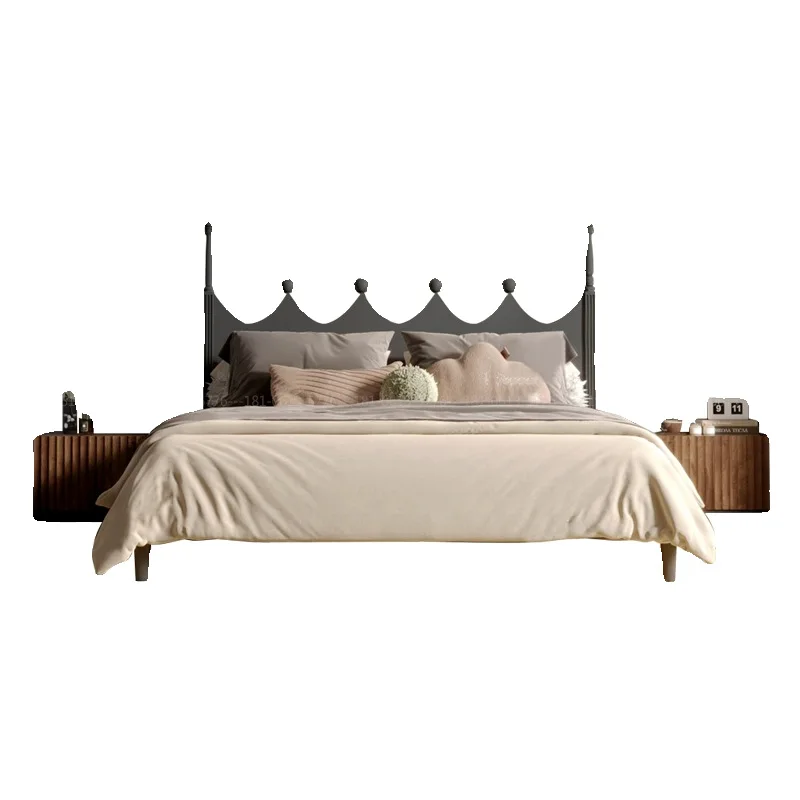 

Настраиваемая старинная двуспальная кровать, современная мебель в стиле ретро, кровать