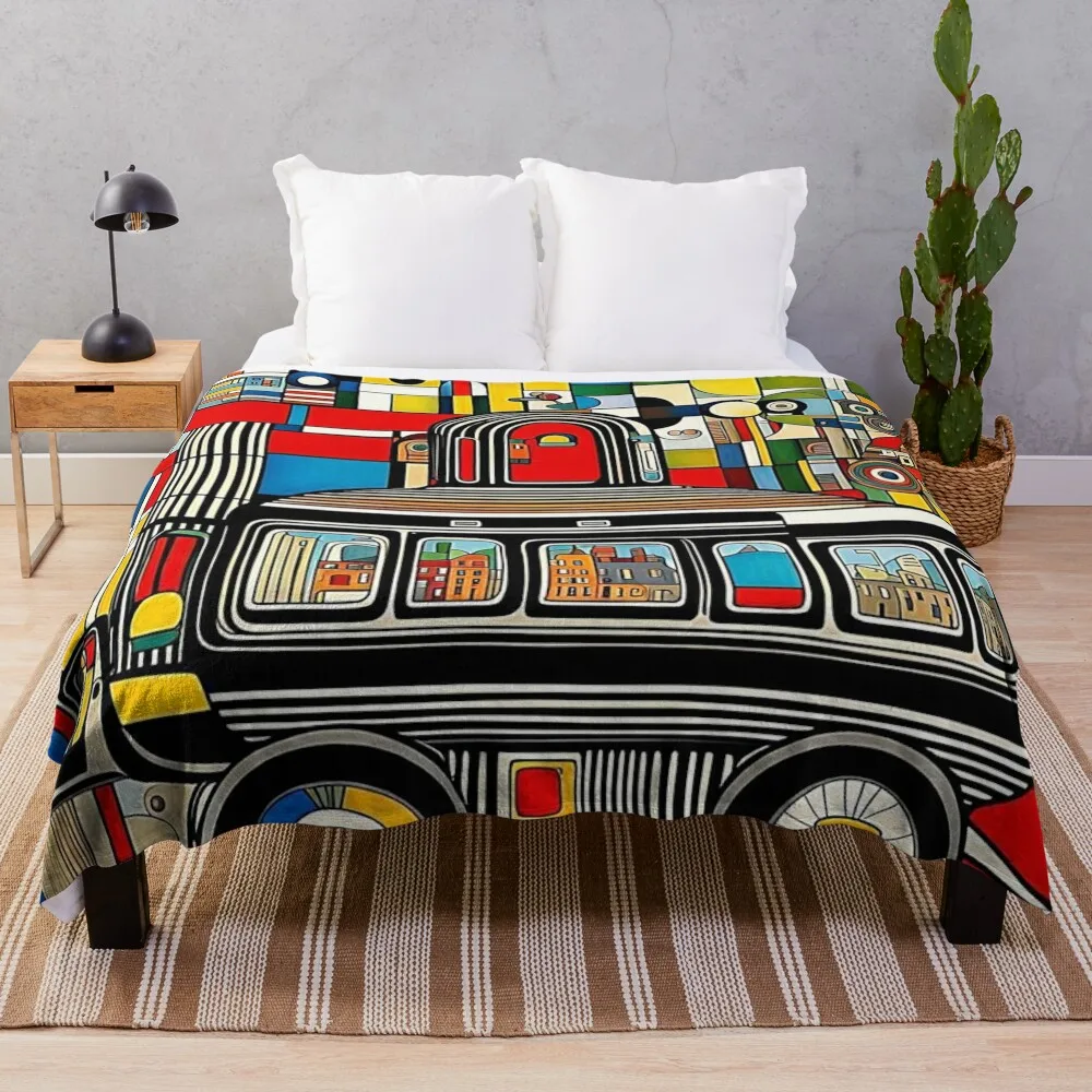 Vehicles on wheels 5 Throw Blanket Plush for sofa Giant Sofa Blankets