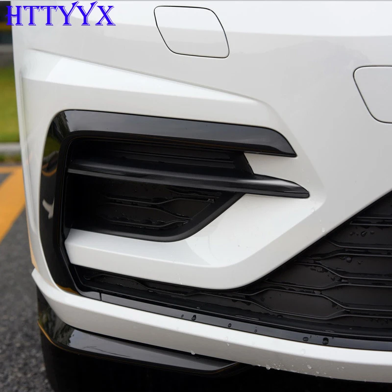 2PCS Car Front Bumper Fog lamp Frame Running light Fog Light Frame For VW Golf 7.5 R-line 2018 2019 2020(Not For GTI R)