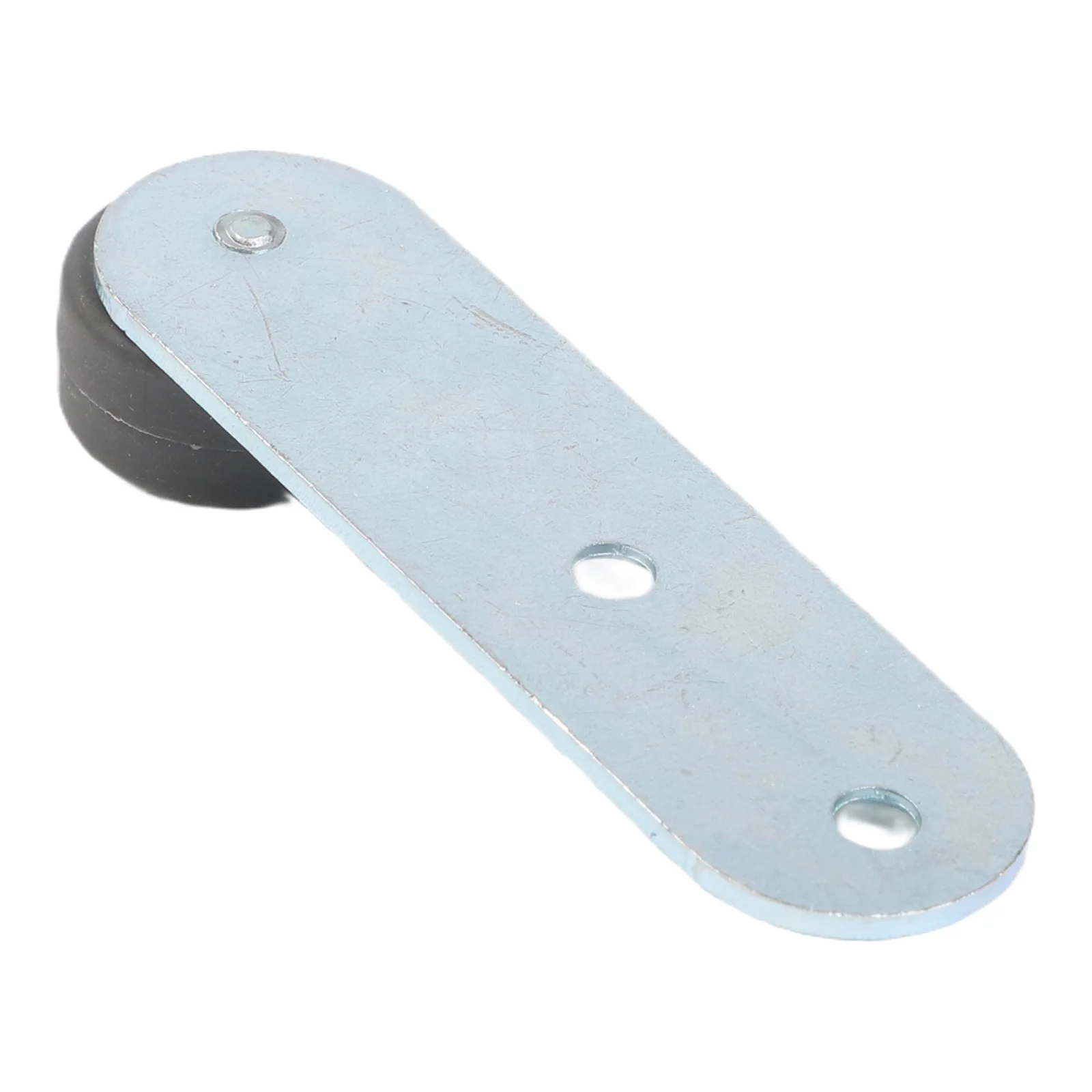 Directional Support Wheel for Wooden Doors Featuring Side Mounted Configuration and Low Friction Rubber Rollers