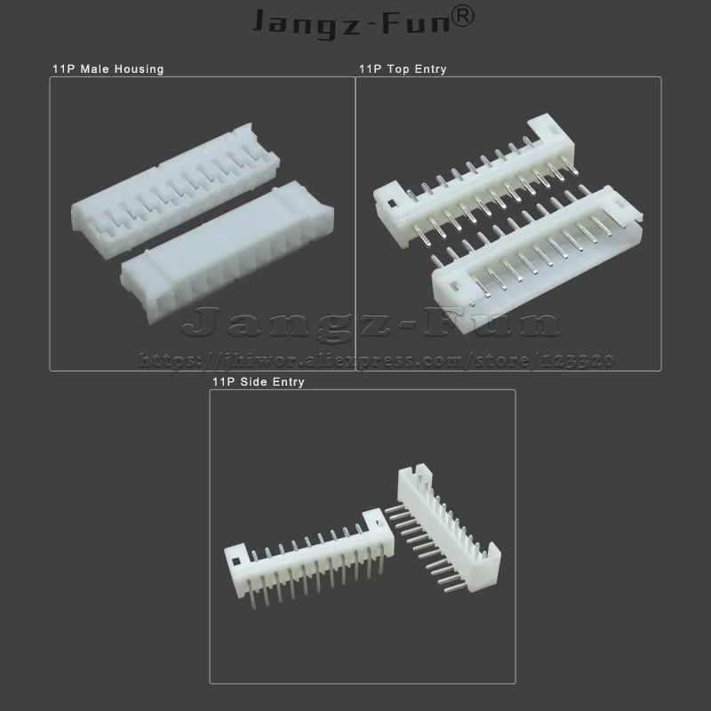 50pcs 11P JST PH 2.0 Plug 2.0mm Pitch 11 Pin Male and Female Housing Header Connectors Electric Cable Electrical Wire Connector