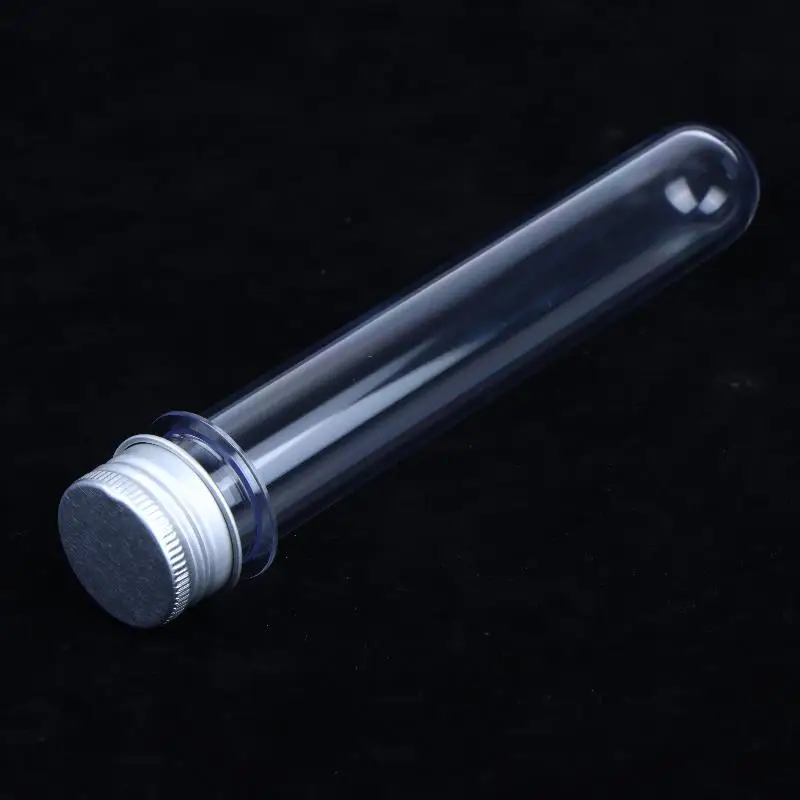 1 Stück transparente, zylindrische, nachfüllbare Plastikflasche, 50 ml, PET-Reagenzglasflasche für Masken, Süßigkeiten, Datenkabel, Maskierpapier – Detail 6