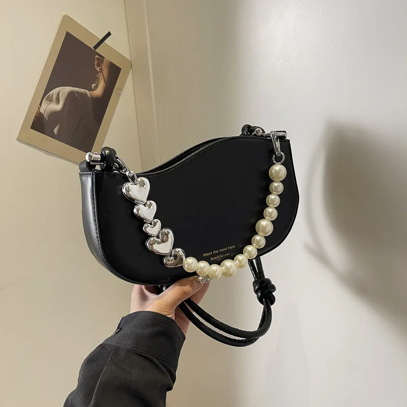 

Beading Solid Thread Zipper Fashion PU Sewing Thread Shoulder Bags High Capacity 2024 Hot Sale Handbags for Women Bolso Muje