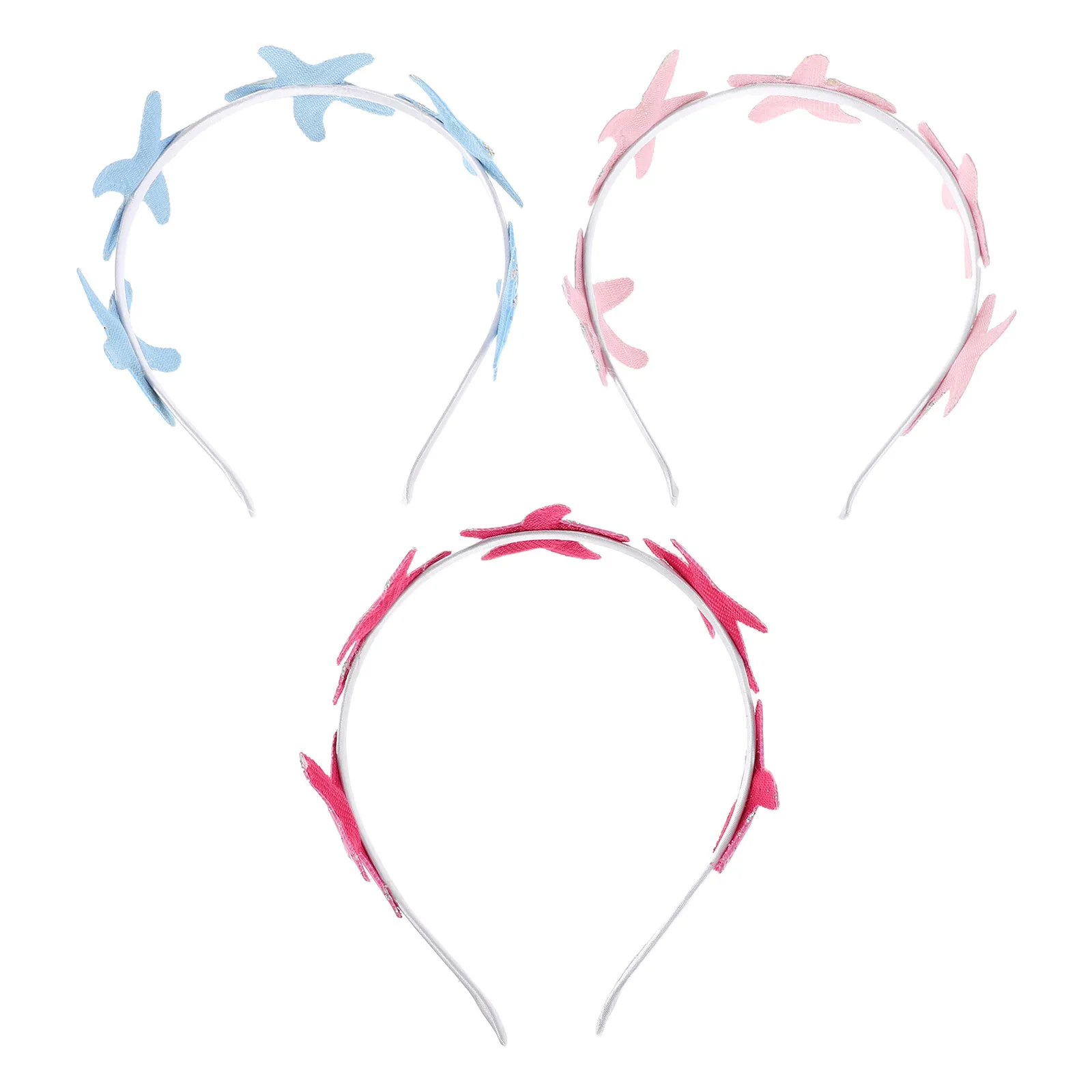 

3Pcs Kids Star Headband Comfortable Cute Princess Ocean Hair Accessories Star Headpiece for Girls Beach Parties Photo Props