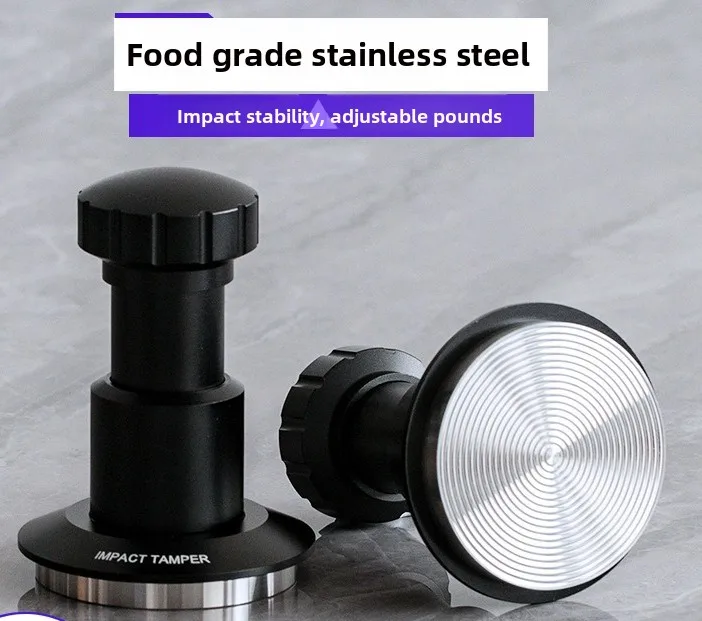58mm Spring Loaded Constant Pressure Espresso Tamper with Audible Click Feedback Stainless Steel Calibrated Barista Tool