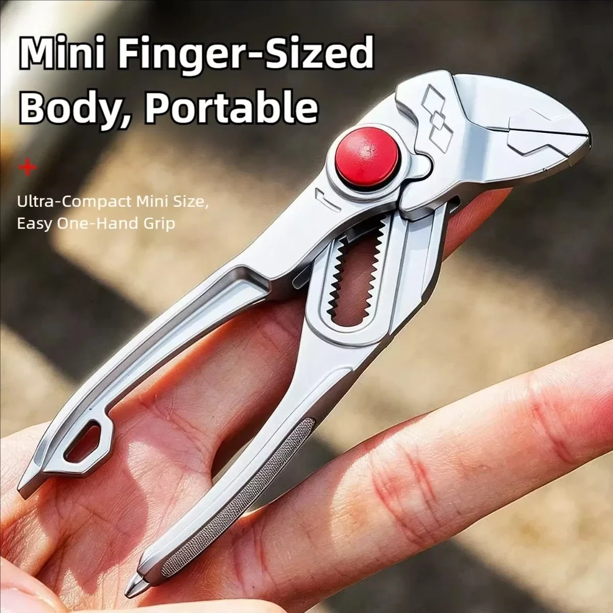 4 Inch Adjustable Portable Water Pump Pliers Mini Multifunctional Plumbing Pipe Wrench Industrial Grade High Hardness Hand Tool
