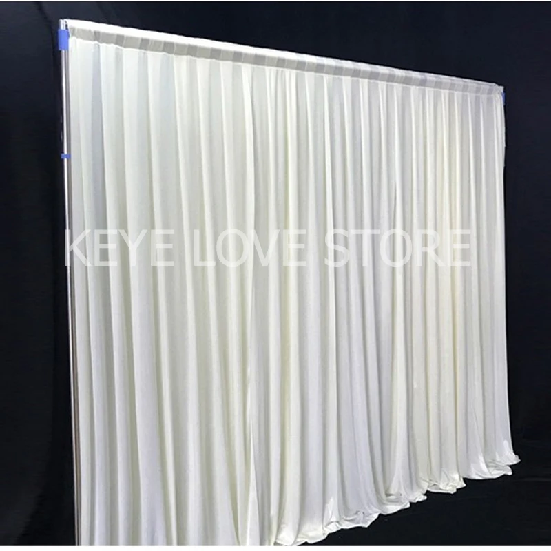 2x2m/3x3m White Ice Silk Curtains Party Baby Shower Wedding Birthday Photography Background DIY Decorative Textiles Backdrop