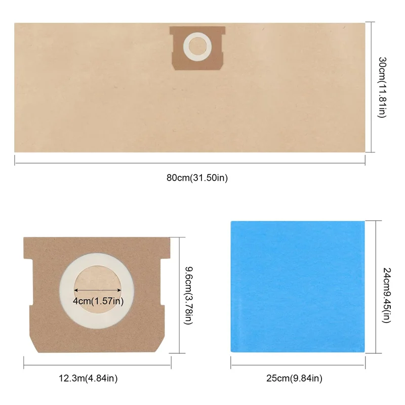 A26F-19-3100 Vac Bags Compatible For Stanley 5 To 6 Gallon Wet Dry Vacuum, Dry Vacuum Cleaners Disposable And Reusable