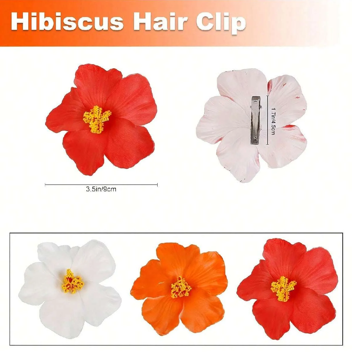 New Bohemian Style Hibiscus Flower Sweet Seaside Beach Resort Style Egg Flower Hair Clip For Women images - 6