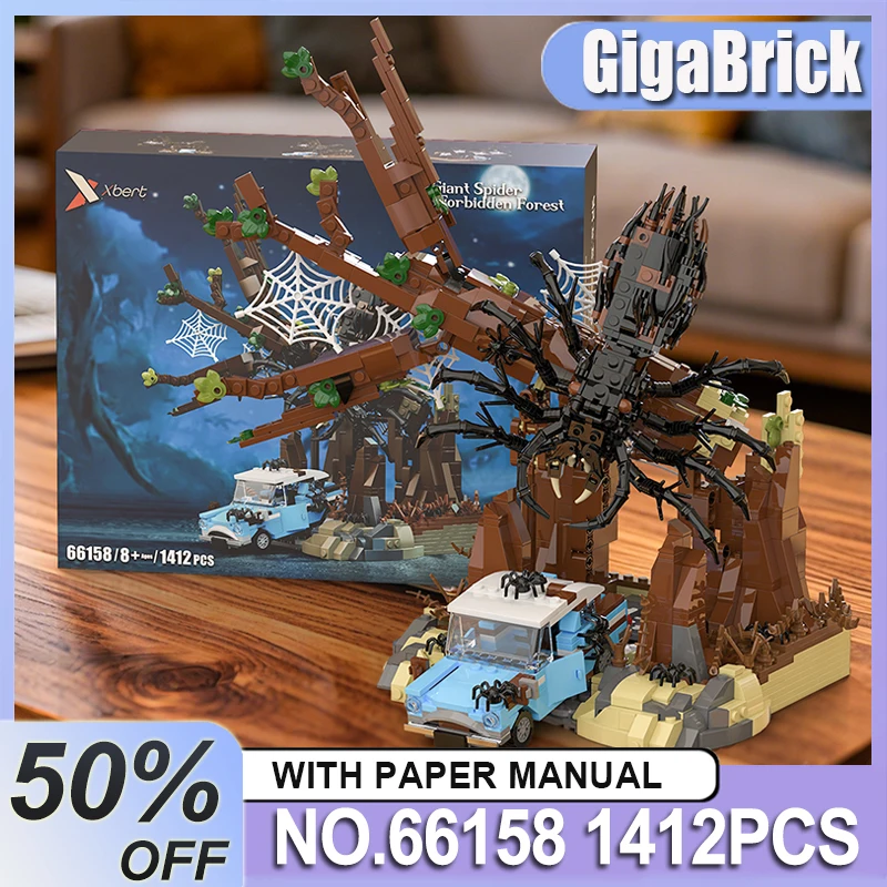 

Уникальные воображающие пауки Xbert 66158 в лесу, высококачественная модель MOC, блок-головоломка, игрушки для детей и взрослых, рождественские подарки