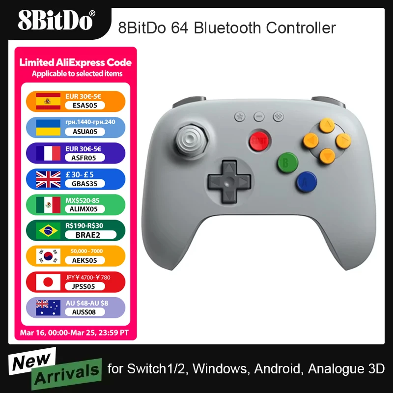 8Bitdo N64 Bluetoot…