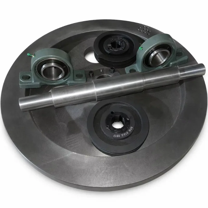 Customized inertia energy storage flywheel for cast iron flywheel counterweight pulley generator energy storage system