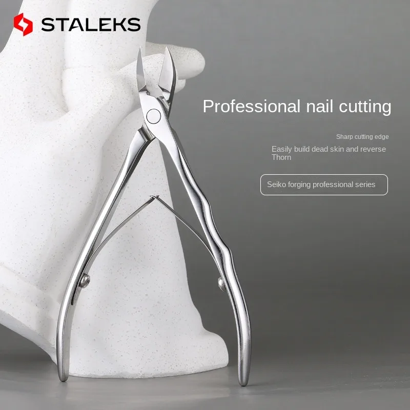 STALEKS Nail Cuticle Nipper Manicure Scissors Stainless Steel Tweezer Clipper Dead Skin Remover Scissor Pusher Tool Trimmer