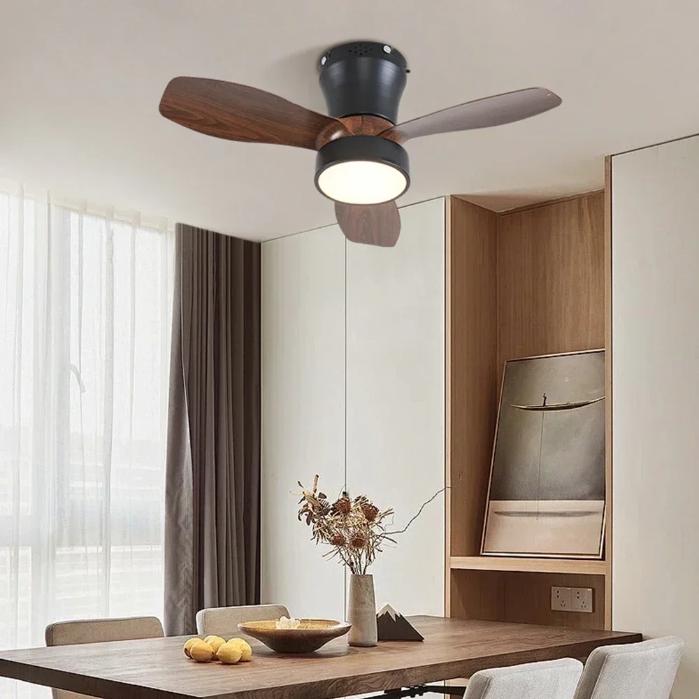 مروحة سقف مدمجة 62 سم مع جهاز تحكم عن بعد وإضاءة، 24 وات، مروحة صامتة صغيرة مناسبة لغرف النوم وغرف الطعام والمطابخ #4