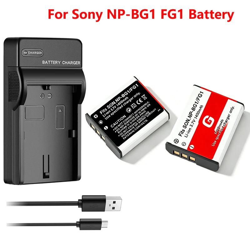 1400mAh NP-BG1 NP-FG1 NPBG1 NPFG1 NP BG1 FG1 Battery+Charger For Sony DSC-H50 DSC-H55 DSC-H3 DSC-H7 DSC-H9 H10 H20 DSC-W100 WX1