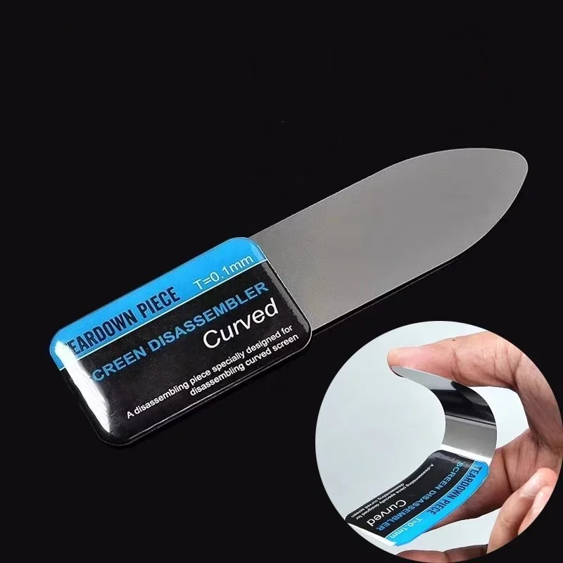 Steel Metal Mobile Phone Curved LCD Screen Spudger Opening Pry Card Tools Ultra Thin Flexible Mobile Phone Disassemble Tool