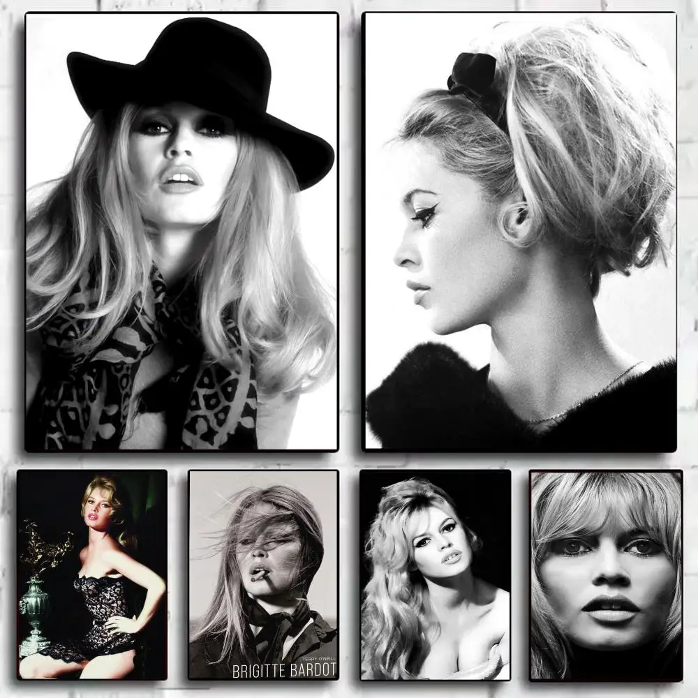 ملصق مجلة Pop Singer B_Brigitte B_Bardot ملصقات جدارية فنية جدارية مطبوعة صور لغرفة المعيشة المنزلية ديكور المدخل #1