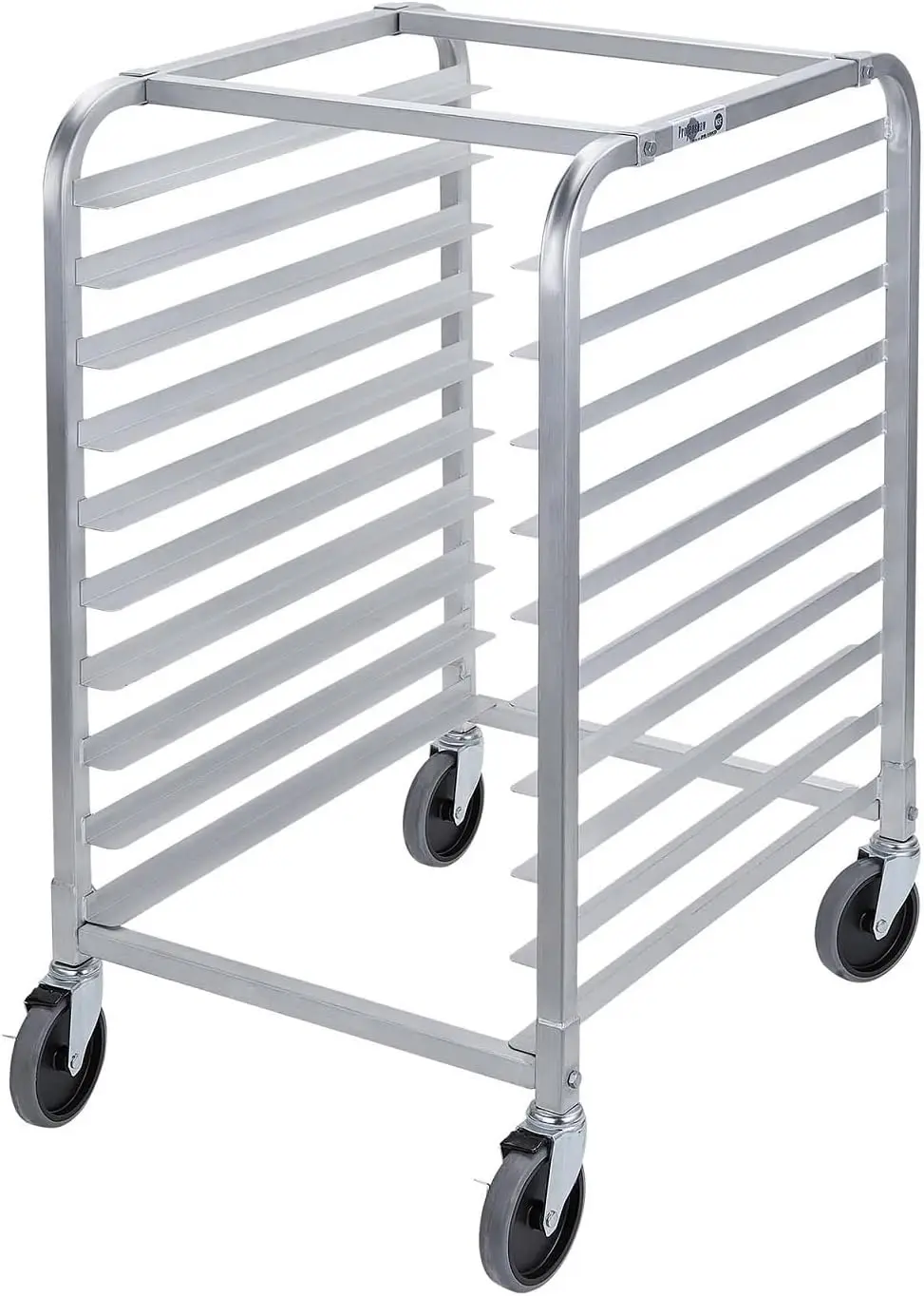 

Bun Pan Bakery Rack 10 Tier with Wheels Aluminum Racking Trolley Storage for Half or Full Sheets