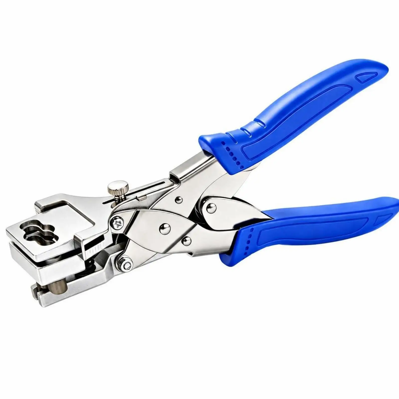 Strong Manual Hole Punch Tool for Cardboard Paper Leather Craft with Molded Handle Grip Clean Hole