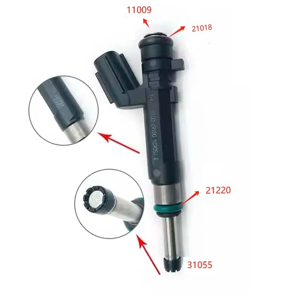 

Комплект из 4 комплектов для ремонта топливных форсунок 16600-1KT0A 166001 KT0A FJ1192 для Nissan Versa Qida yda Liwei xuyi 1.6l L4 2012-2015