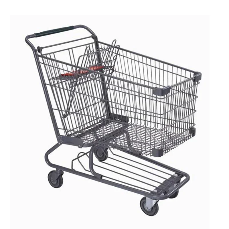 Shopping Carts for Shopping Malls and Supermarkets Metal Push Storage Carts