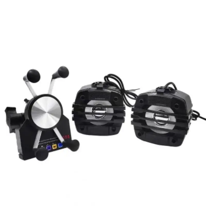 E-bike Motorcycle Handlebar USB Charging Audio BT Audio With Switch With Bluetooth Speaker 12-80V Universal Stereo Weatherproof