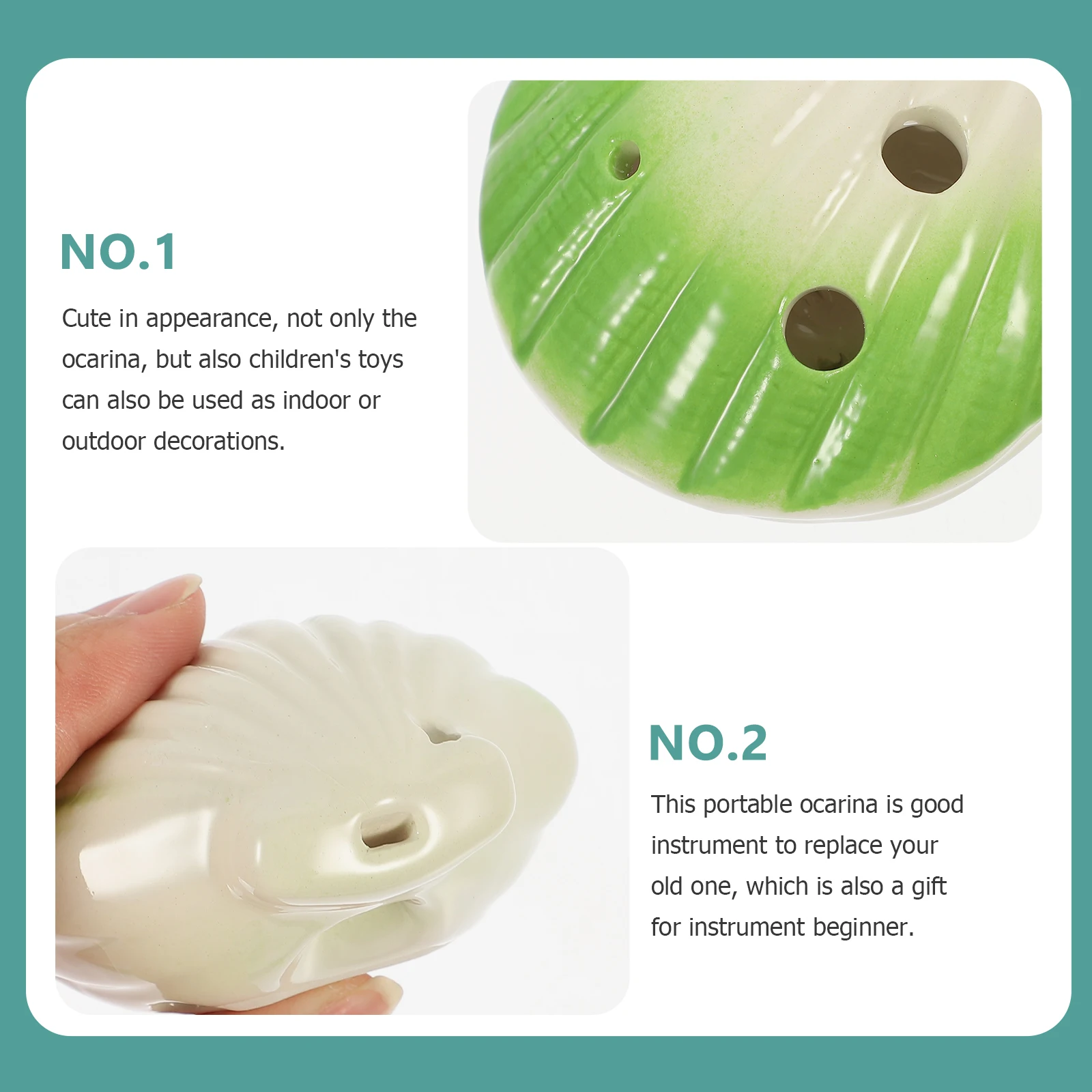 

Ceramic 6-Hole Ocarina Shell Shape Cute Beginner Wind Instrument for Kids Practice Portable Music Instrument Gift