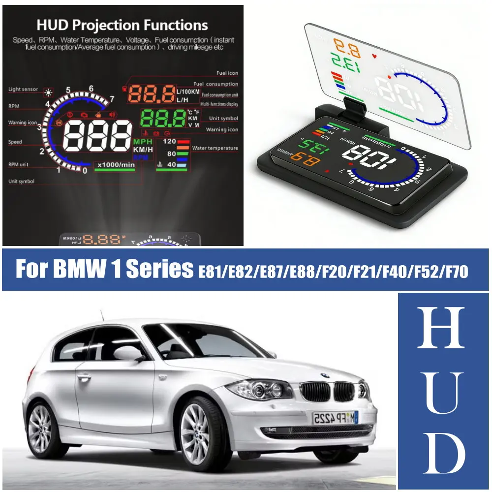 

Car HUD Head Up Display LED Windshield Projection For BMW 1 Series E81/E82/E87/E88/F20/F21/F40/F52/F70