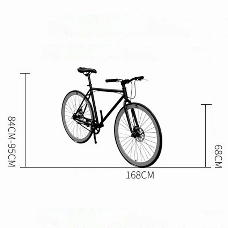 Rear riding is the brake bicycle DM-26SF30D, single speed, high carbon steel frame, adult student road bike, 26 inches