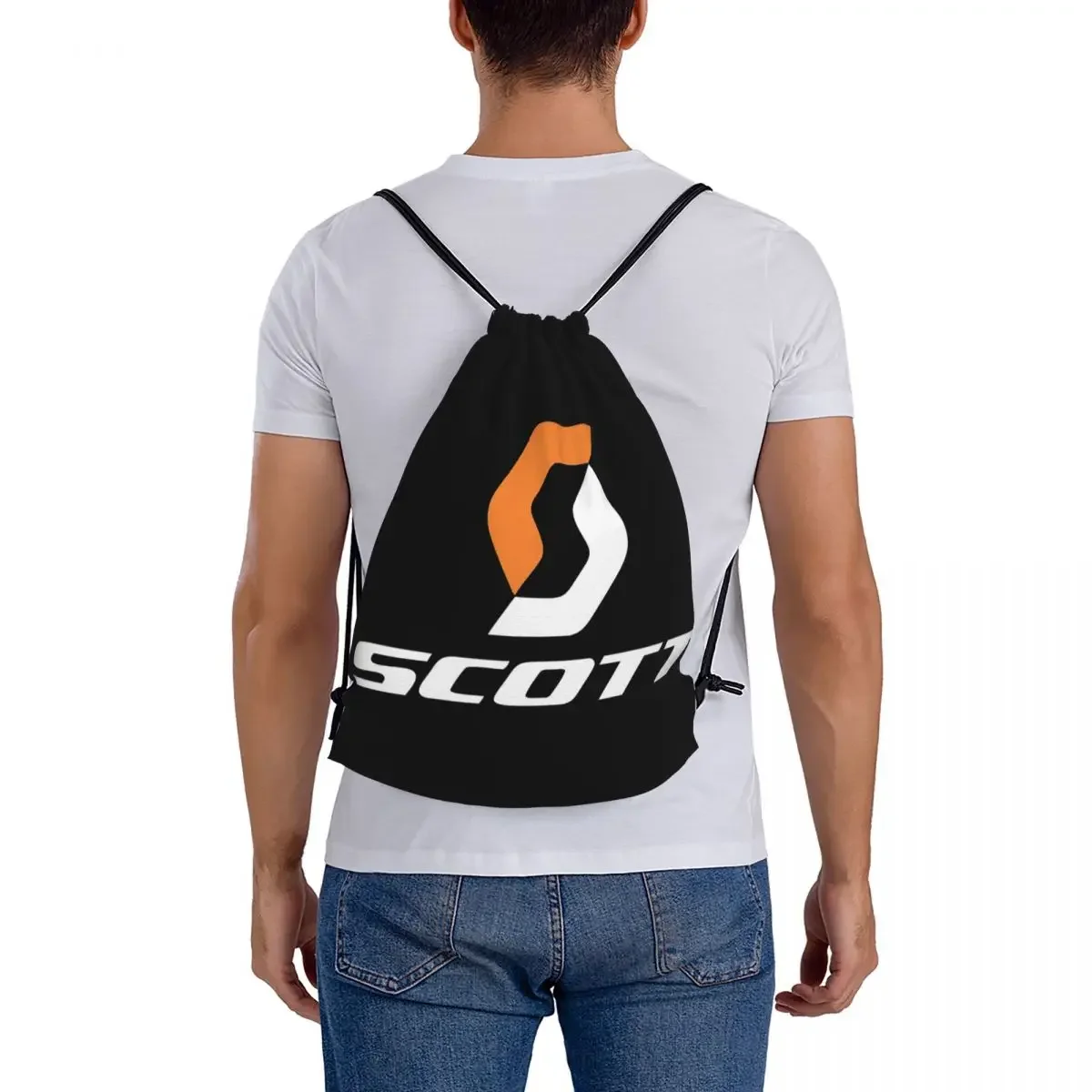 Scott Bike Logo Backpacks Multi-function Portable Drawstring Bags Drawstring Bundle Pocket Sports Bag BookBag For Travel Student