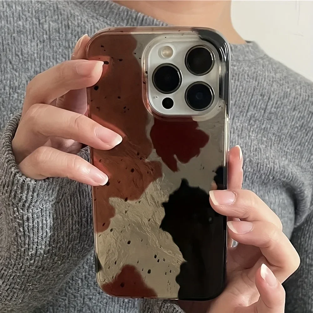 

For iPhone 17 Pro Case Vintage Splicing Color Blocks Case For iPhone 17 16 15 14 13 12 11 Pro Max Air XS XR X 7 8 Plus 16E Cover